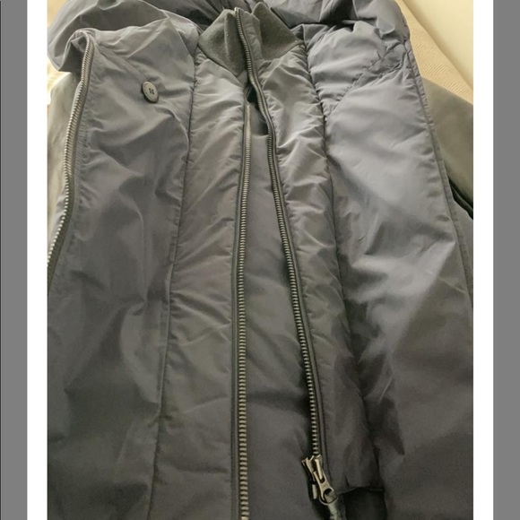 Mackage Navy and Black Down with Leather Sleeves Coat - Picture 6 of 6